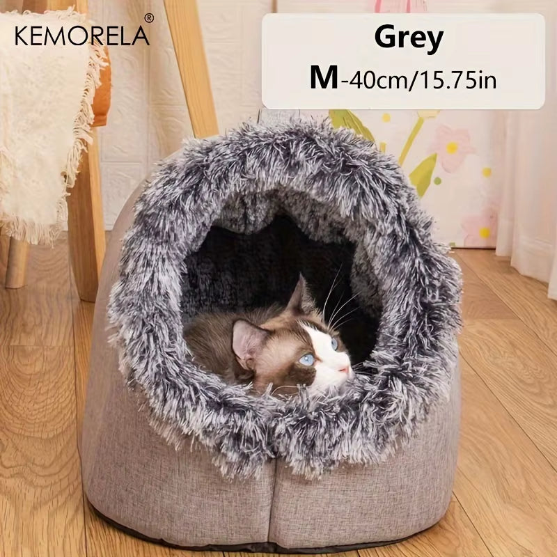 Cozy & Portable Cat Bed - Thickened Warm Sleeping Bed with Handle for Ultimate Comfort