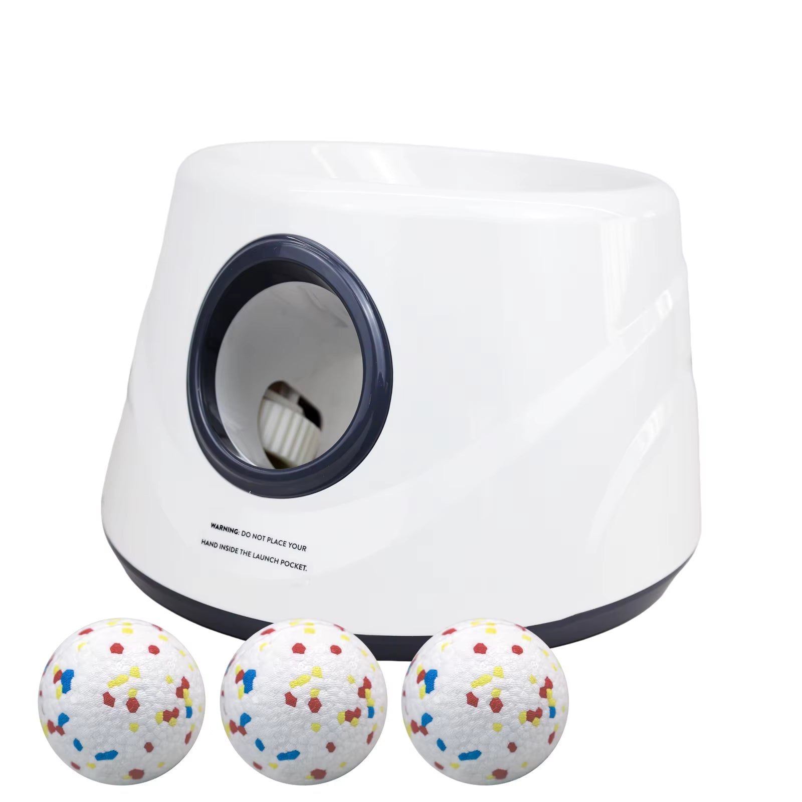 Automatic Dog Tennis Ball Launcher Dogs Chase Toys Automatic Fun Interactive Machine Fun Interactive Rechargable Catapult 6 Ball