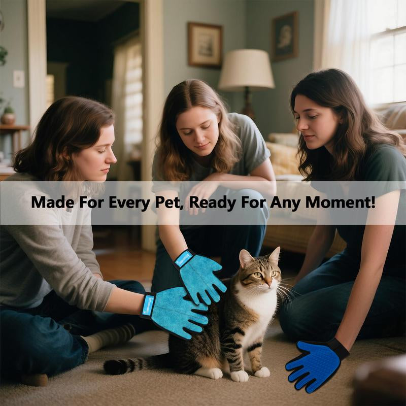 Experience Effortless Grooming with ButtonwoodNest Double-Sided Pet Hair Removal Gloves - Buy One Get One Free!